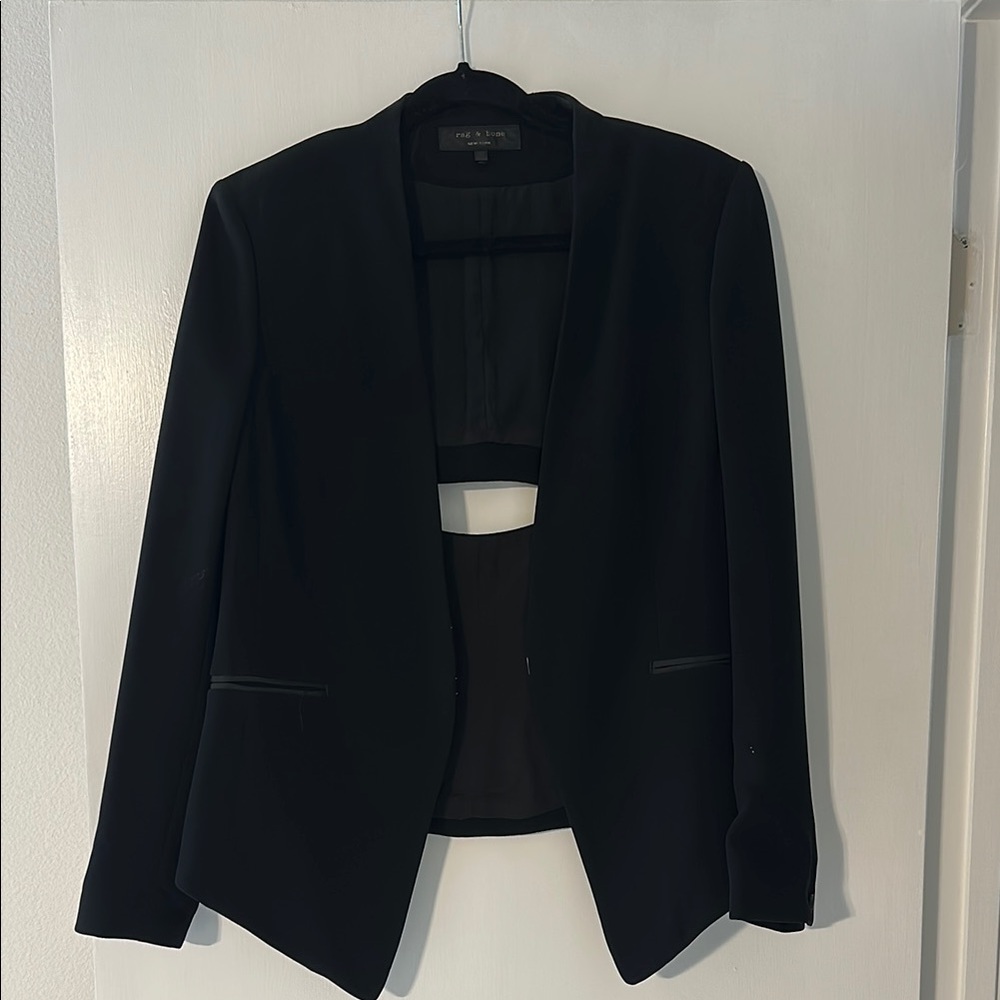 rag & bone Black Blazer Modern Tailored Design